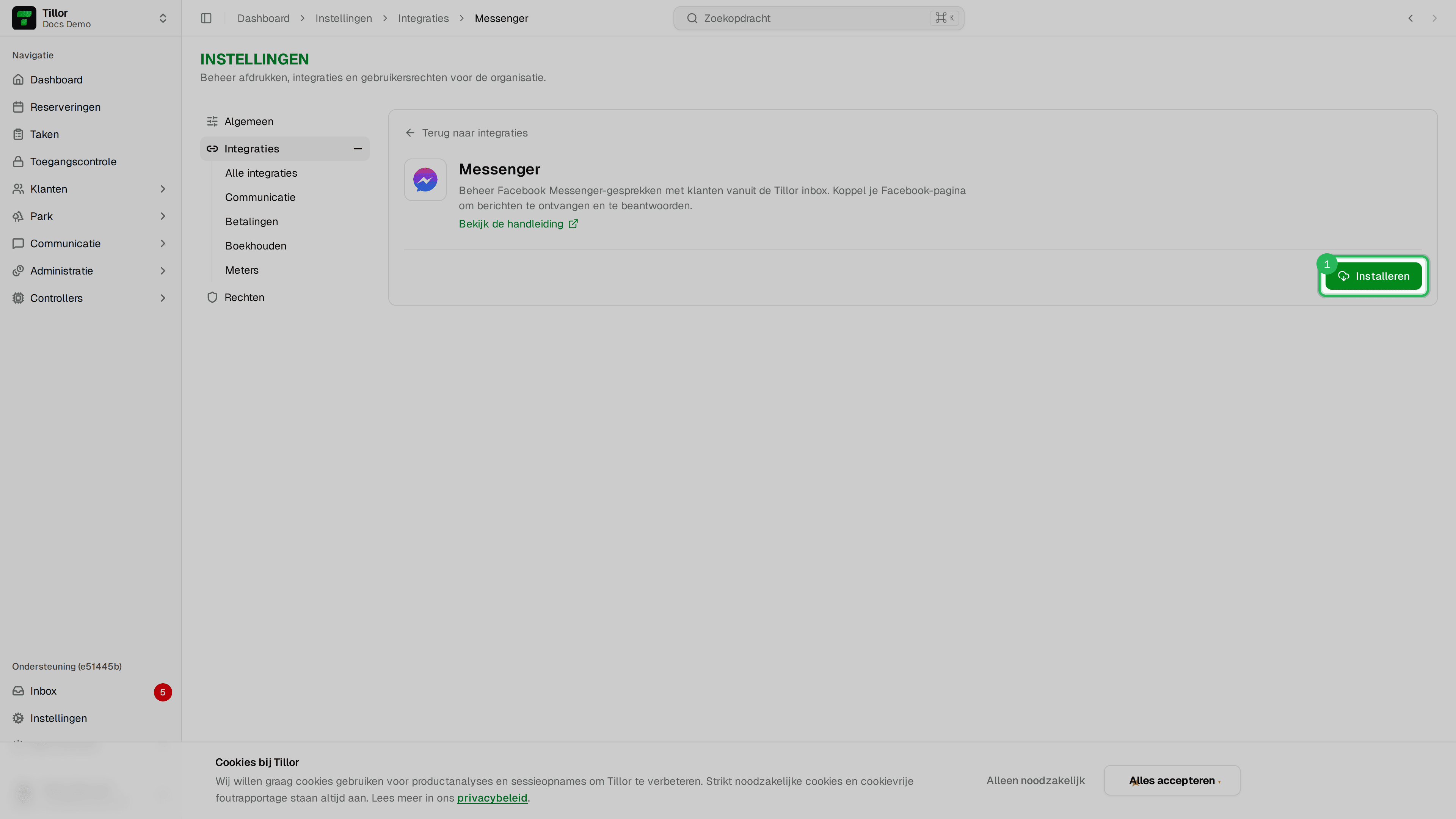 Messenger detail - Installeren