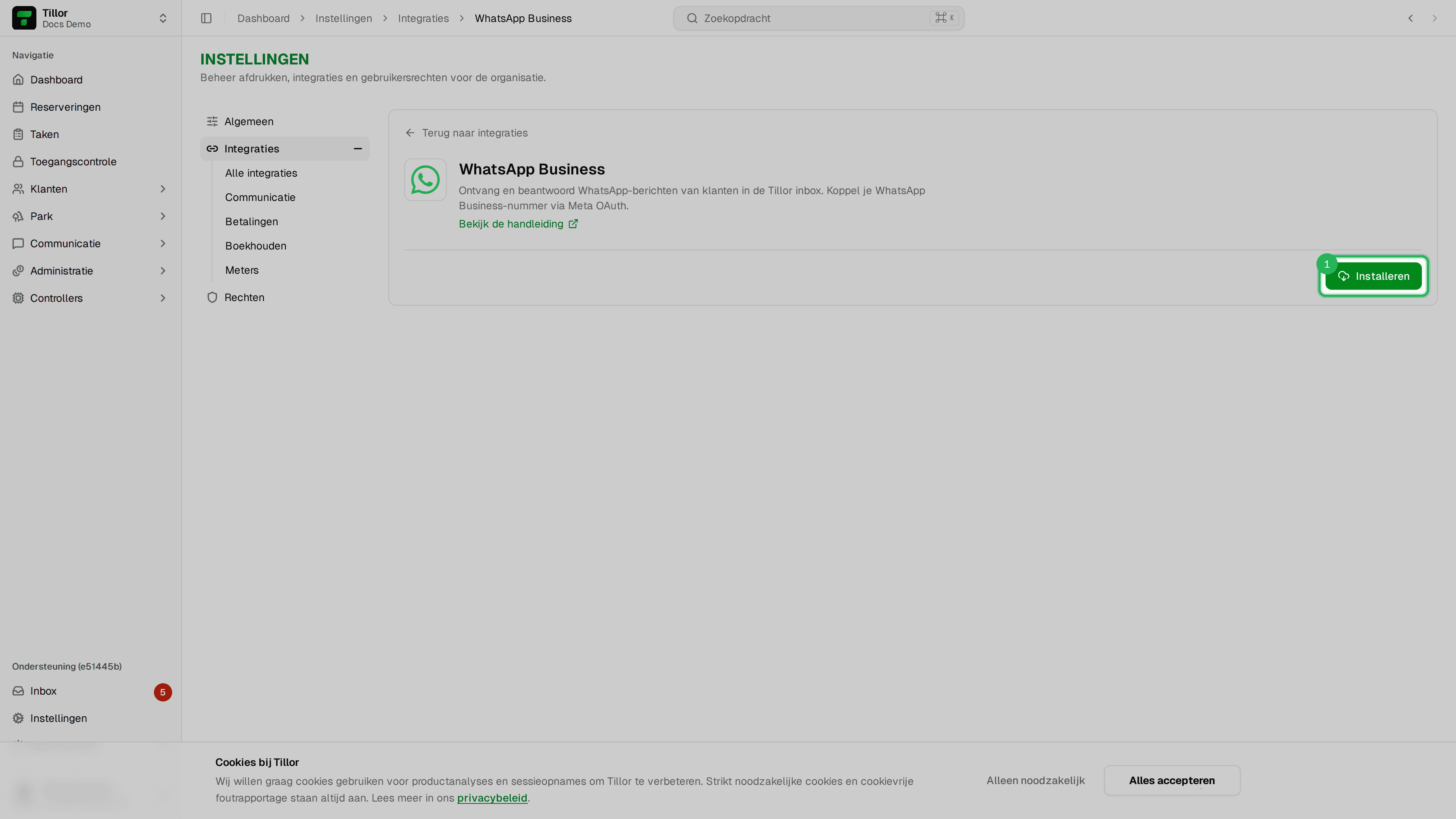 WhatsApp Business detail - Installeren